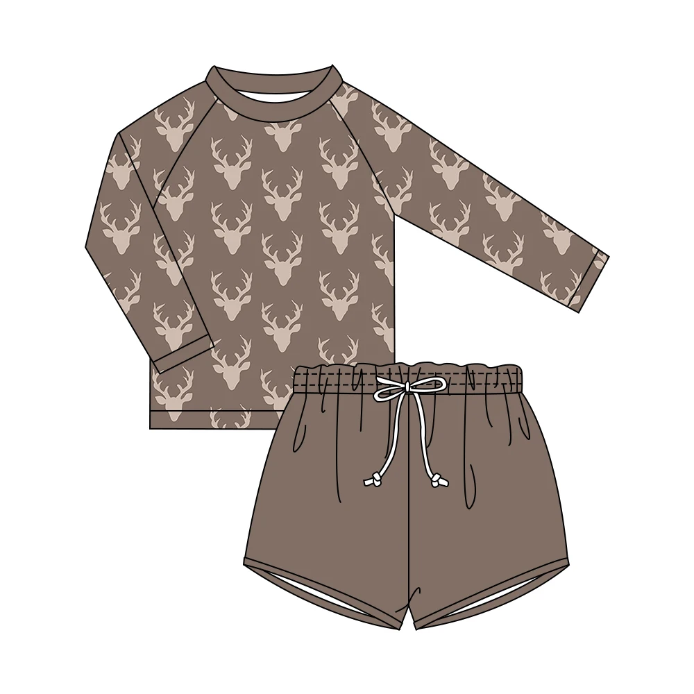 2022 Wholesale OEM Boys Swimwear Kids Bikini Boys Shorts Two Piece Swimsuit Beach Wear