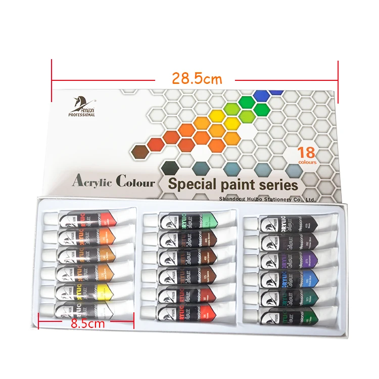18 colors Art Craft Paints for Artists Kids Students Beginners & Painters, Canvas Halloween Pumpkin Ceramic Wood Rock Painting