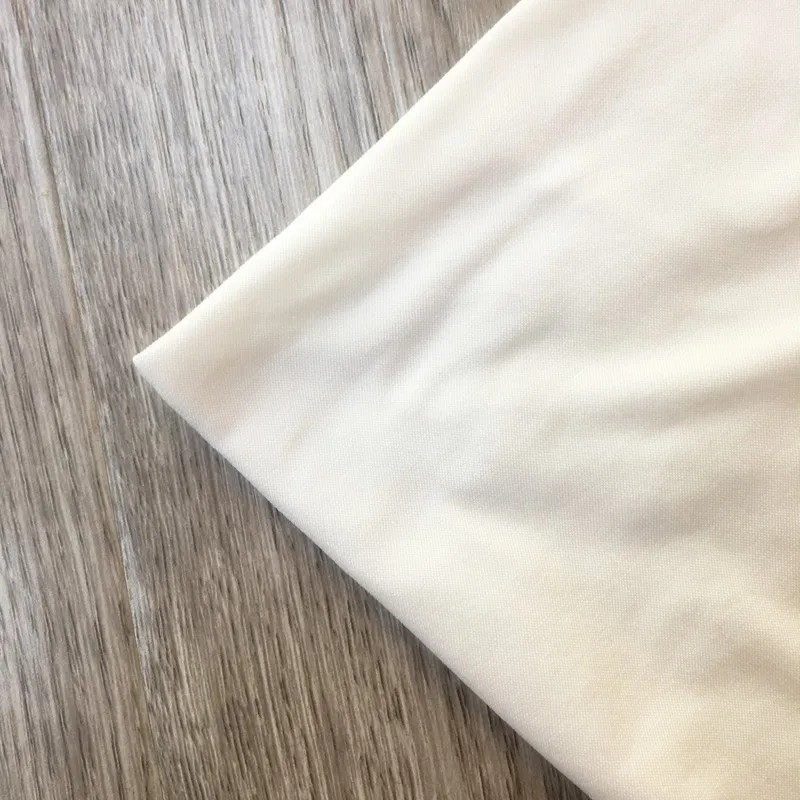High Quantity Custom Weight No Print Double Brushed White Poly DBP Polyester DTY Fabric