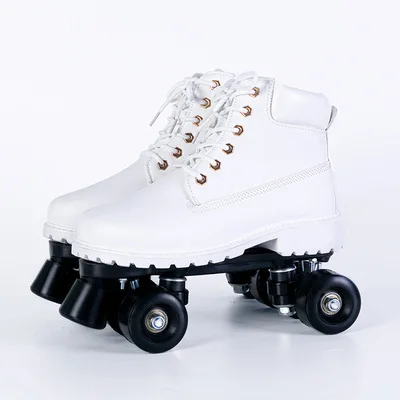 roller skate shoes for adults PU Rubber & PVC double row roller skating shoes