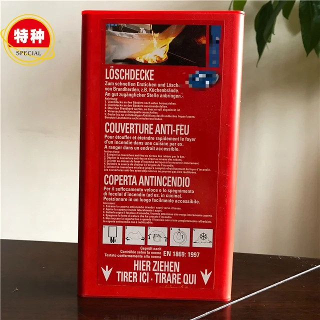 Fire Blanket for Emergency Survival, Fiberglass Fire Emergency Blanket Fire Shelter Safety Cover for Kitchen, Car, Camp