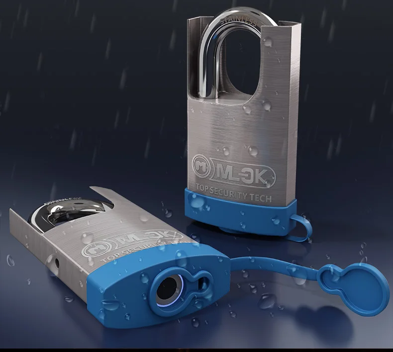 MOK Available for 30 years Stainless steel IP68 Waterproof Outdoor Smart Fingerprint Padlocks
