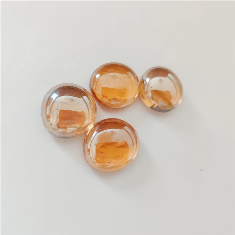 
wholesale colored glass stone zero-water absorption beach blue pebble decoration glass beads 