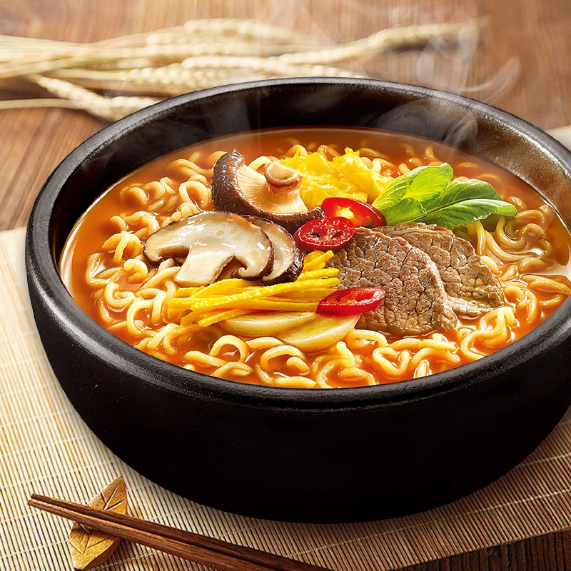 600g Korean Nongshim kimchi Spicy Cabbage Ramen Packaging Hand Made Turmeric Noodles Instant