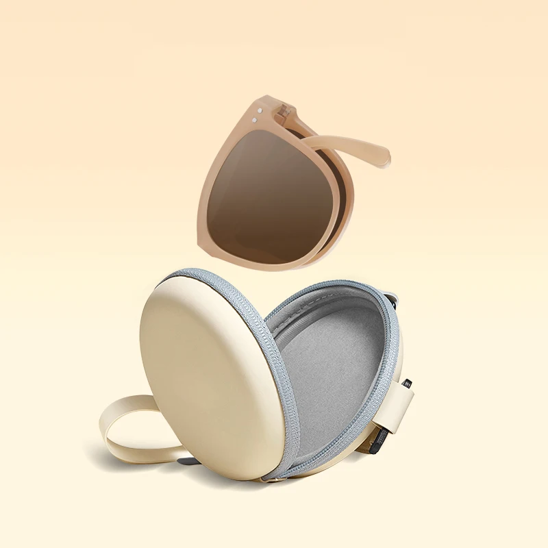 Складные солнцезащитные очки Оптовая Продажа Модные поляризационные солнцезащитные очки для мужчин и женщин одинаковый стиль серая оправа солнцезащитные очки широкий футляр для очков