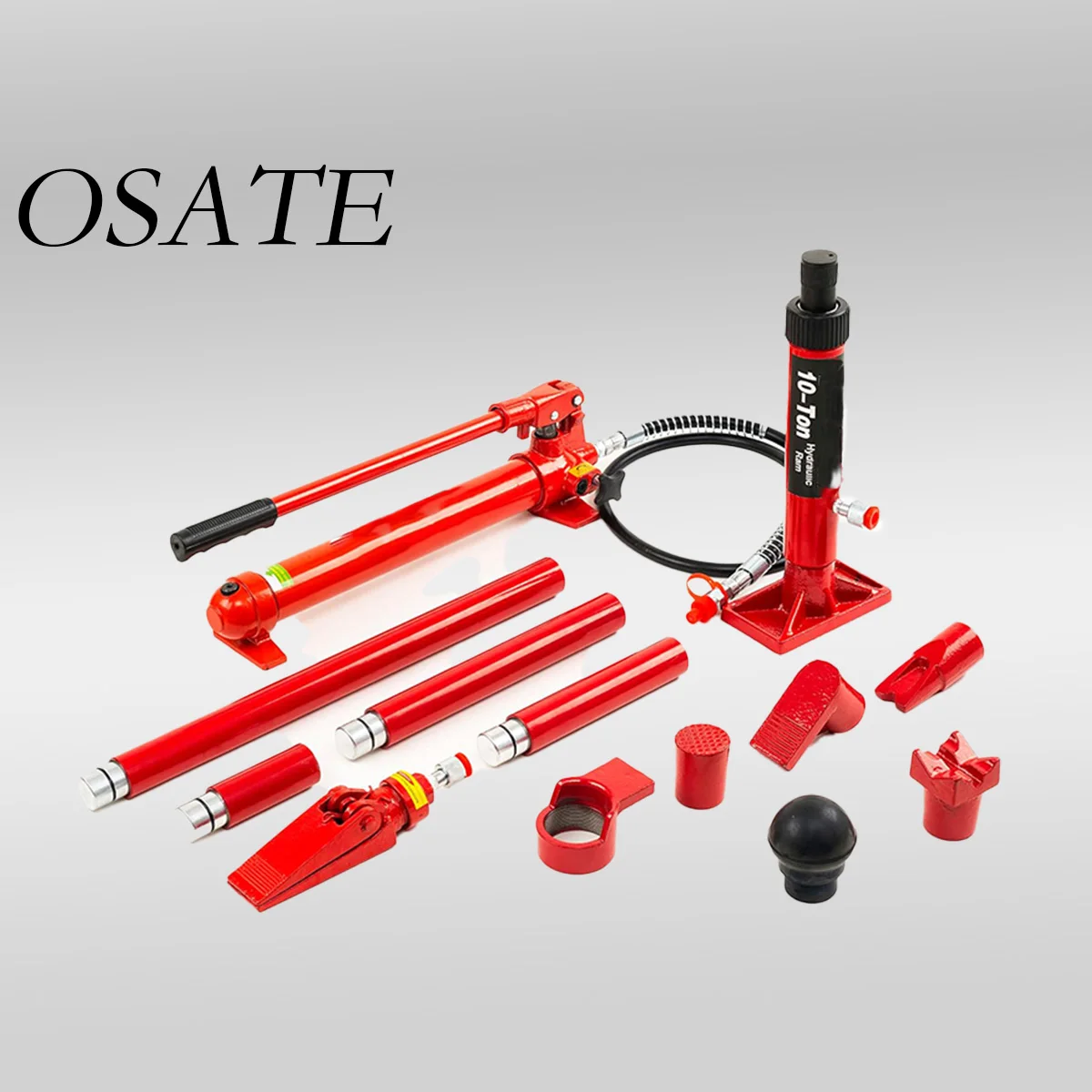 OSATE Auto Body Repair Kit 10T Portable Hydraulic Porta Power Jack with Storage Case for Workshop