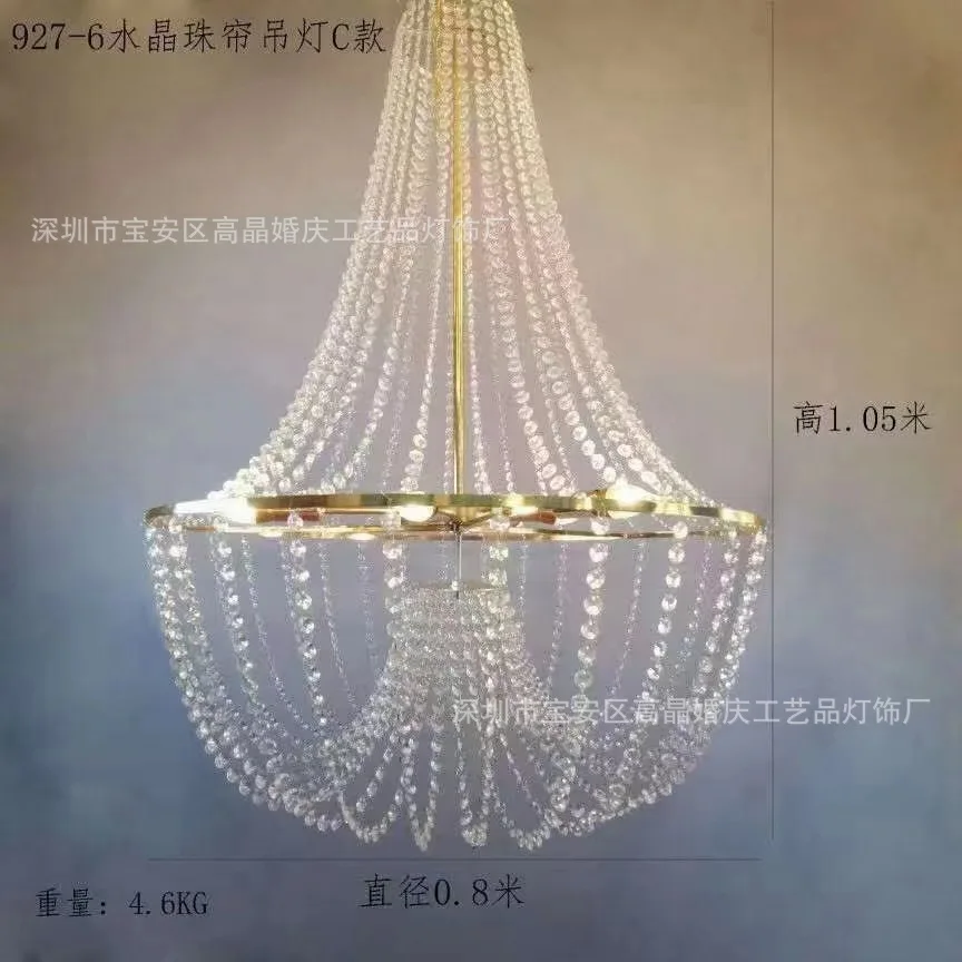 Classic Crytal Chandelier for Wedding Boda Ceiling Centerpiece Lamp Pendants Hanging Lights