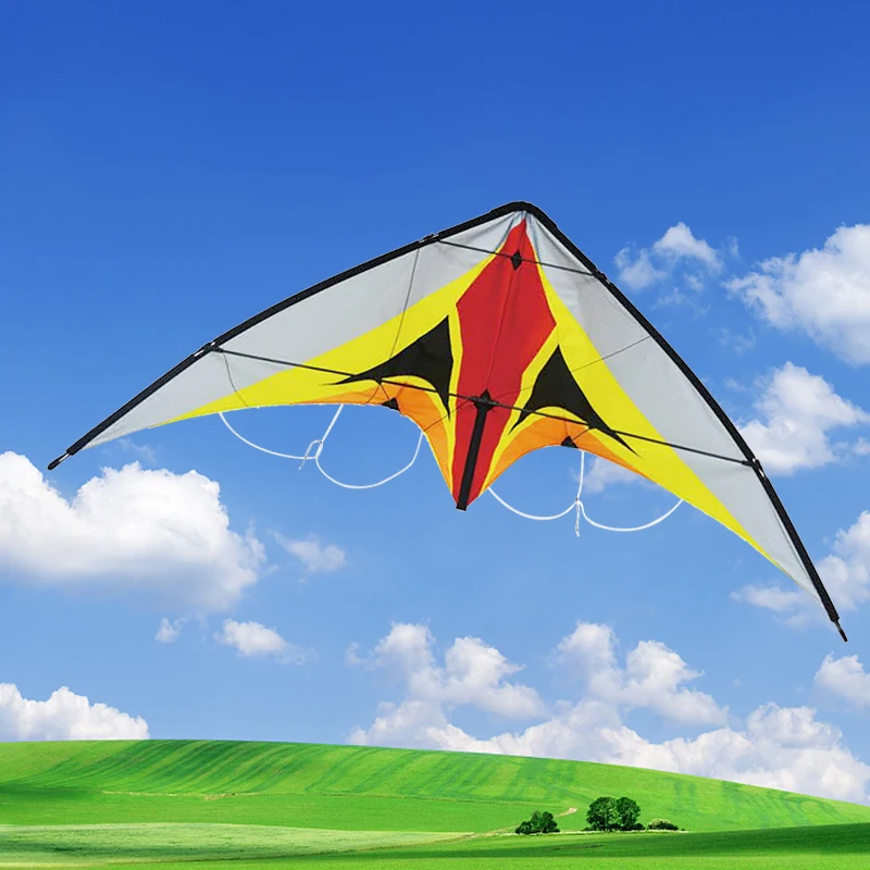 colorful stunt kite professional good quality sport kites dual line wholesale delta shape kite