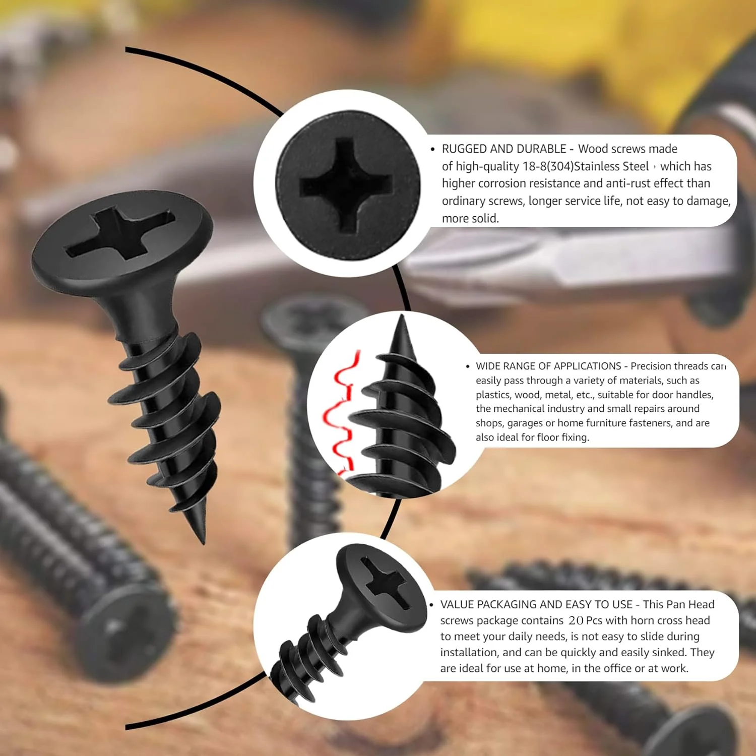 Custom Wholesale Metal Hardware Tools CNC Machine Self-Tapping Screws for Drywall Tapping Screws for Home Improvement