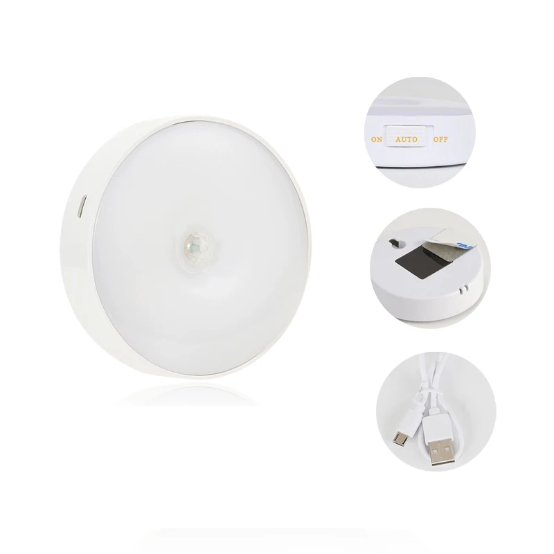 Led Cabinet Light Magnetic Body Motion Sensor Activated Night Light Induction Lamp