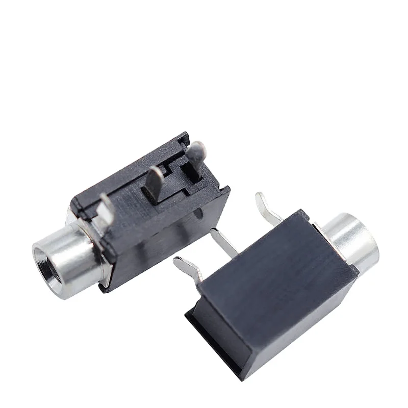 High quality type c audio connectors phone jack PJ-316 3.5mm female 3pin surface mount DIP type with metal nut
