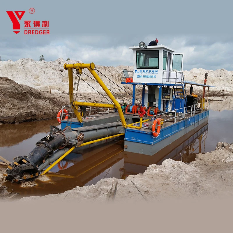 High quality 6 Inch Hydraulic System Cutter Suction Dredger With Clear Water Flow 300cbm/hr