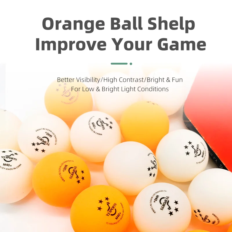 Wholesale YJ Sports M40+ pingpong products custom leisure entertainment 3 star table tennis balls