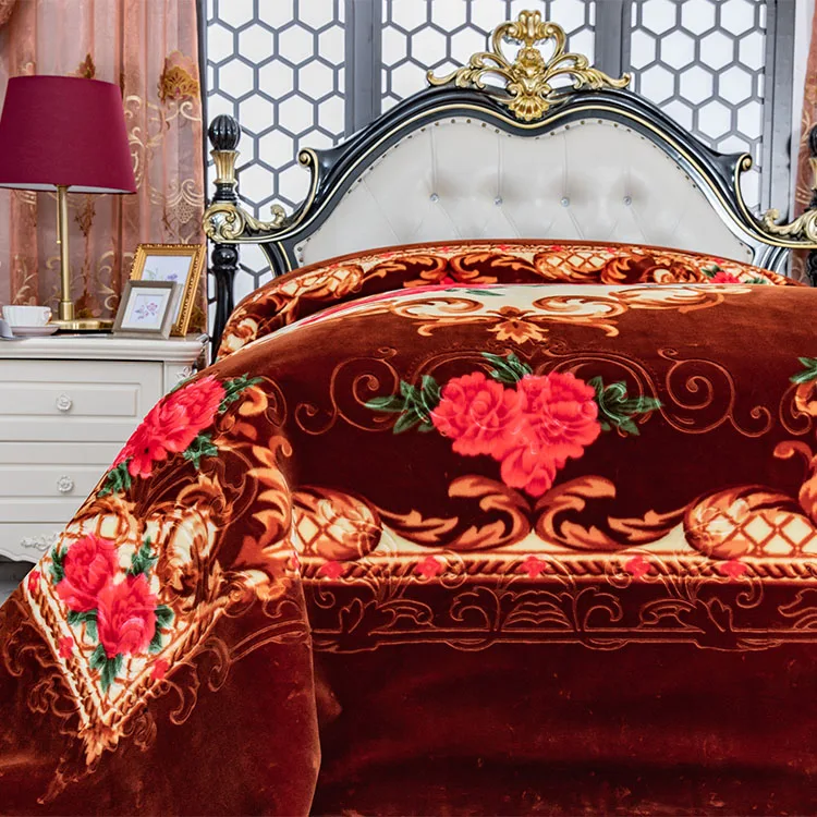 STOCK !! Wholesale korean Mink Blankets 2ply Big Size Embossed 8kg Mora Raschel Blanket For Bahrain Market