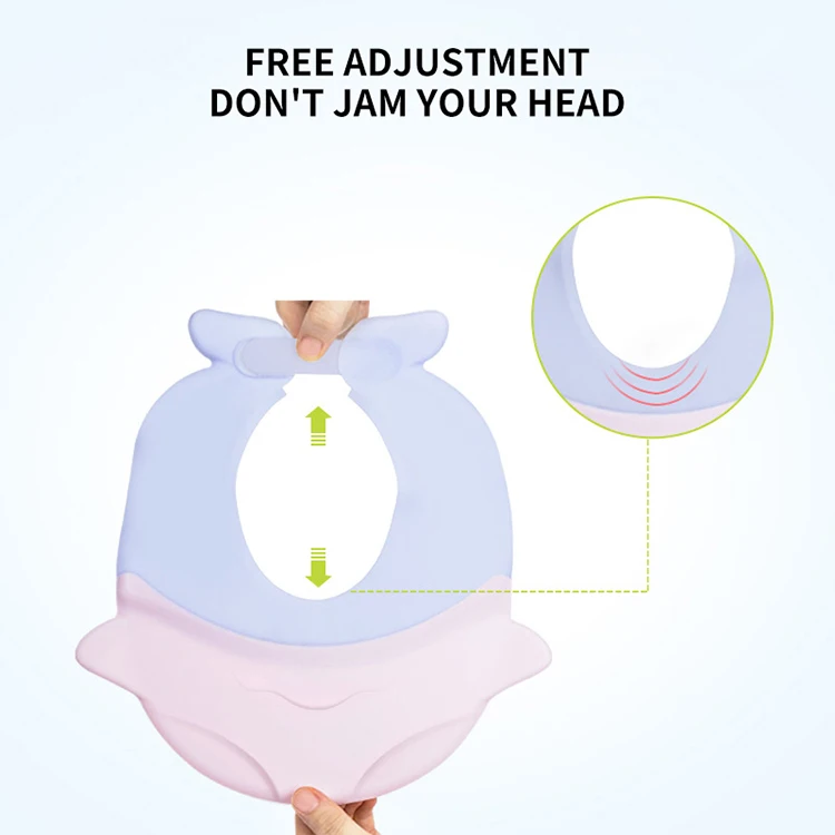 Wholesale Protective Kids Bath  Shampoo Hat Wash Baby Silicone Shower