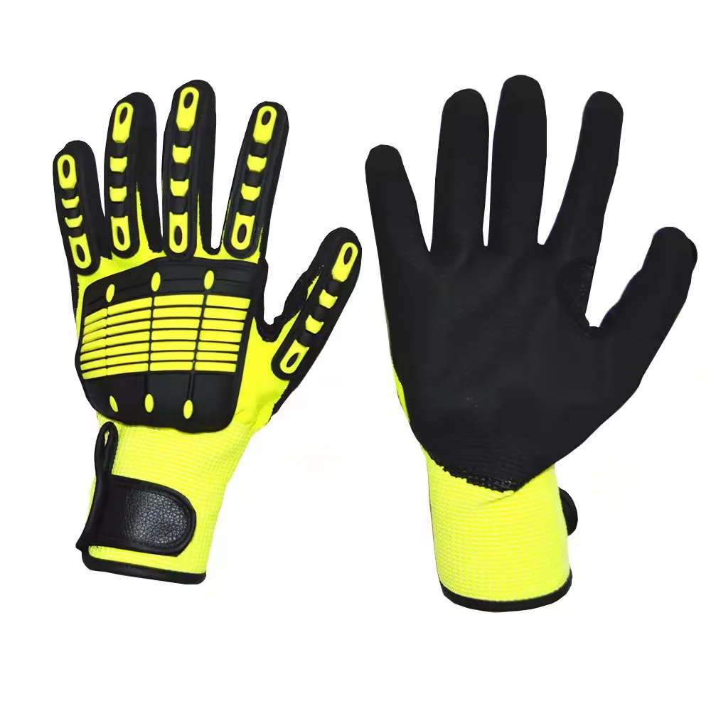 Hot Selling Oil Field Rescue Custom Design Logo Gas And Oil Safety Extrication Drill Industrial Impact Work Mechanic Gloves