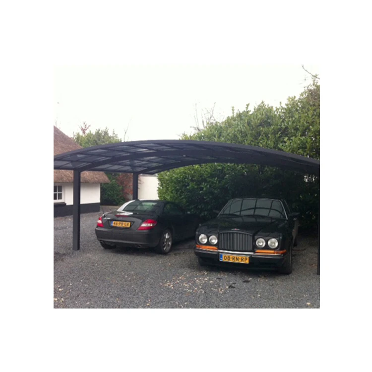 Waterproof Aluminum Double Carport With Pc Roof