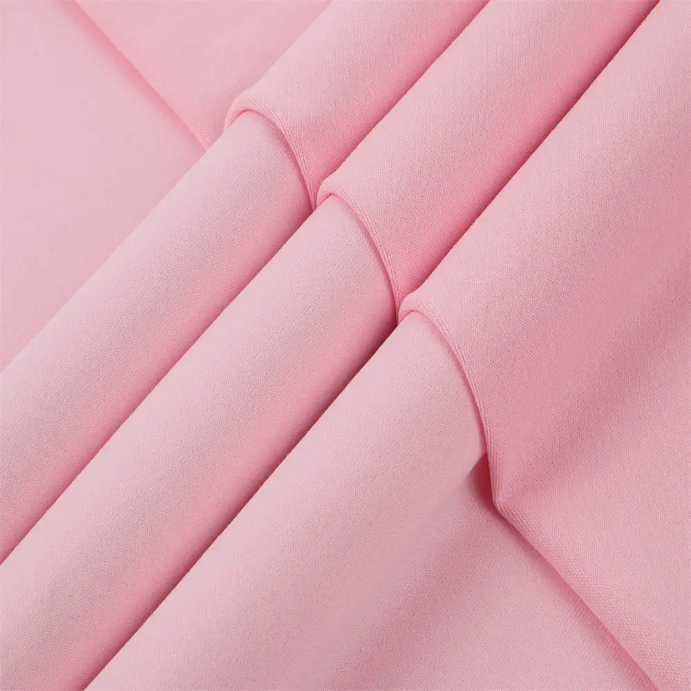 Factory wholesale Stocklot Knitted 180GSM 96%Polyester 4% Spandex Single Jersey T-shirt Fabric Material For Mens Tshirt Clothing