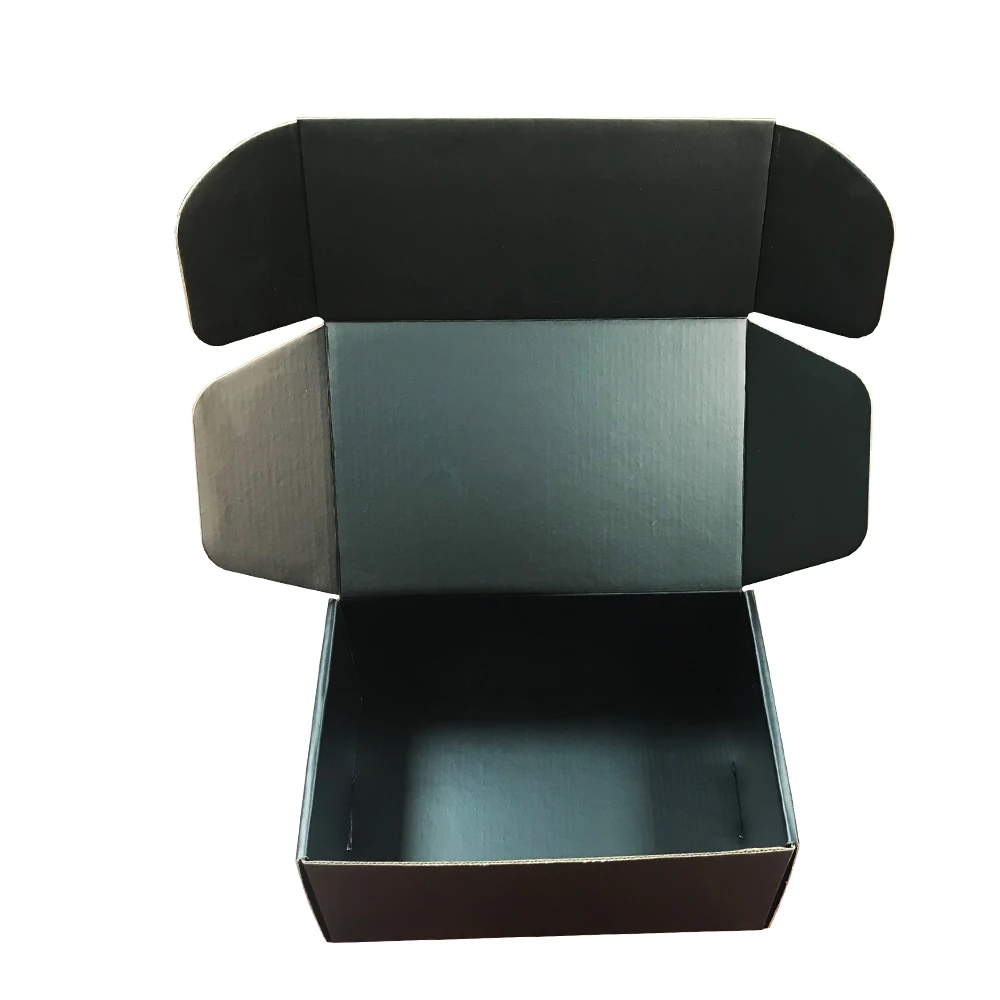 Square Plain Electronic Items Perfume Mailer Gift Box Cardboard Corrugated Carton Shipping Box Black