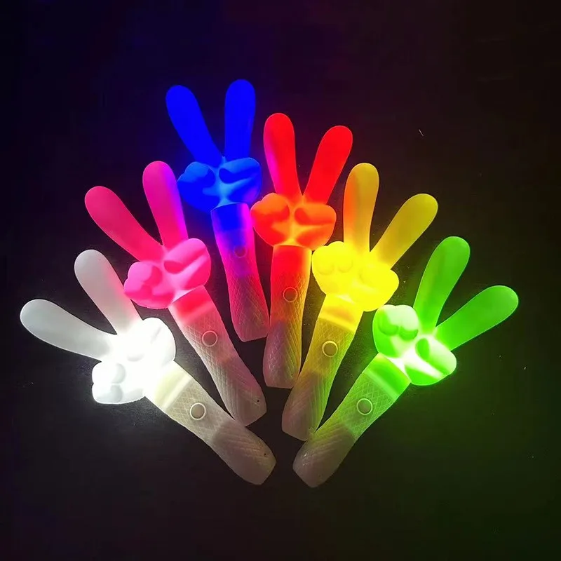 LED Victory Glow Sticks 3 Mode Party Flashing Light LED Light Stick Bright Flashing Light Sticks For Festival