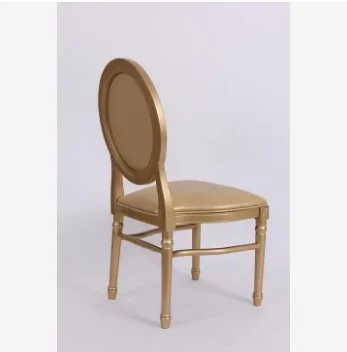Modern design Luxury shiny gold pp resin popular dining chair ghost wedding louis chair