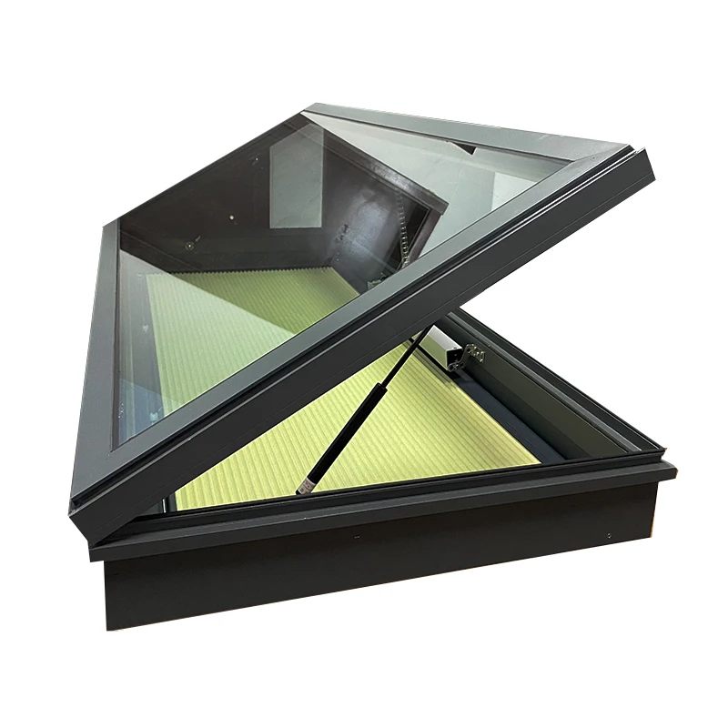 Новый дизайн и стиль Электрический люк алюминиевые окна солнечная трубка