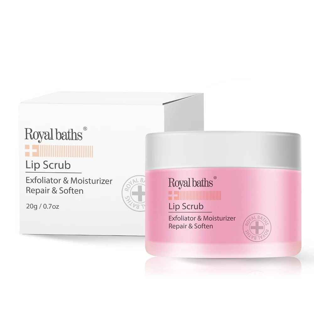 OEM Organic Vegan Fruit Vitamin E Peach Lip Exfoliator & Moisturizer Lip Sugar Scrubs For Lip Care