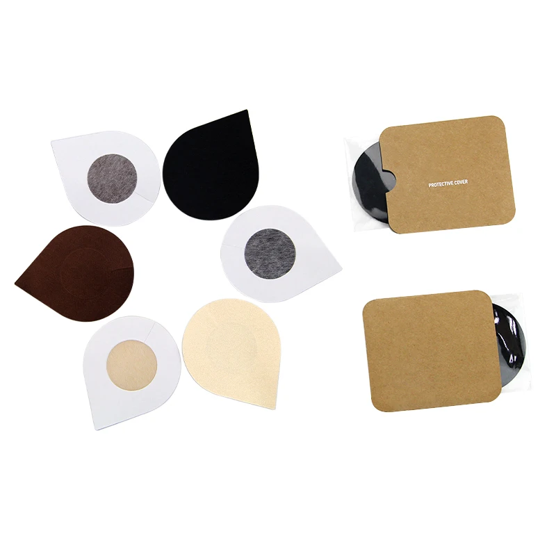 Disposable Nipple Cover Satin/Non Woven Material Nipple Pasties Drop/Round/Heart/Flower Shape