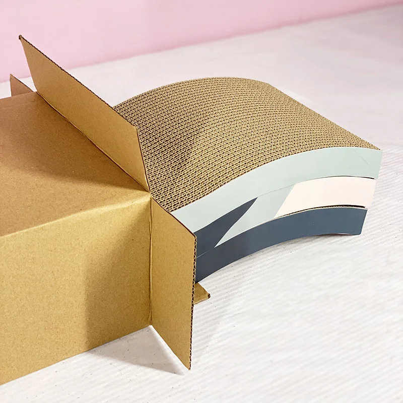 Cat Toys New Shape Claw Sharpener Large Wear-resistant Corrugated Paper Cat Claw Board High Quality Cat Scratching Board