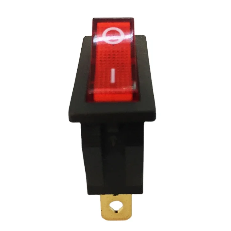 Towei factory kcd1 13A~250V 6A~250V t105 red 3 pins 2 position electrical lamp light rocker switch for light