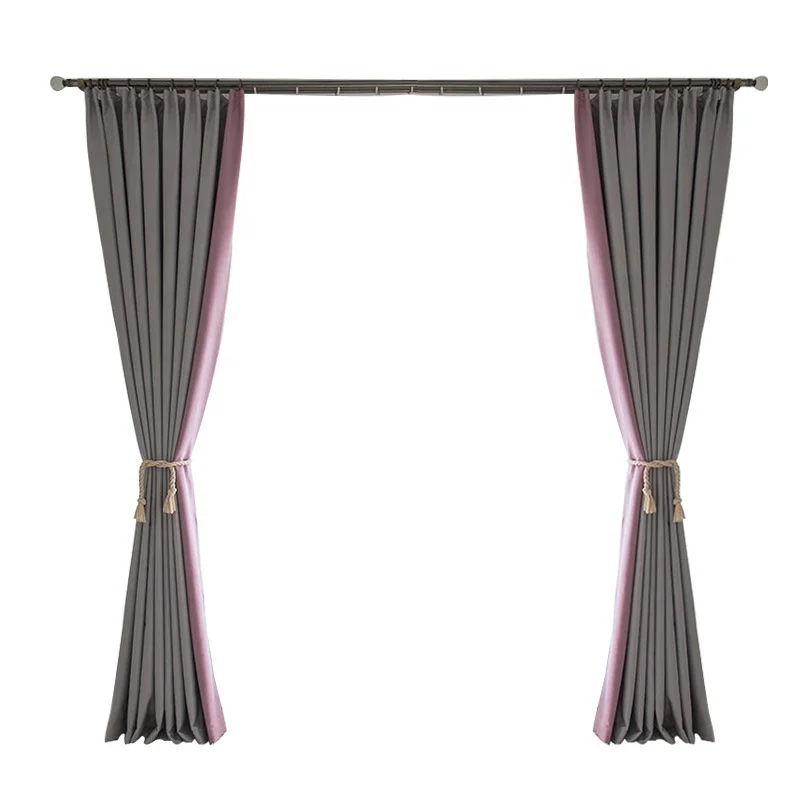 Конкурентоспособная цена двухсторонние матовые затемненные занавески ткань 90% затенение окна шторы для гостиной