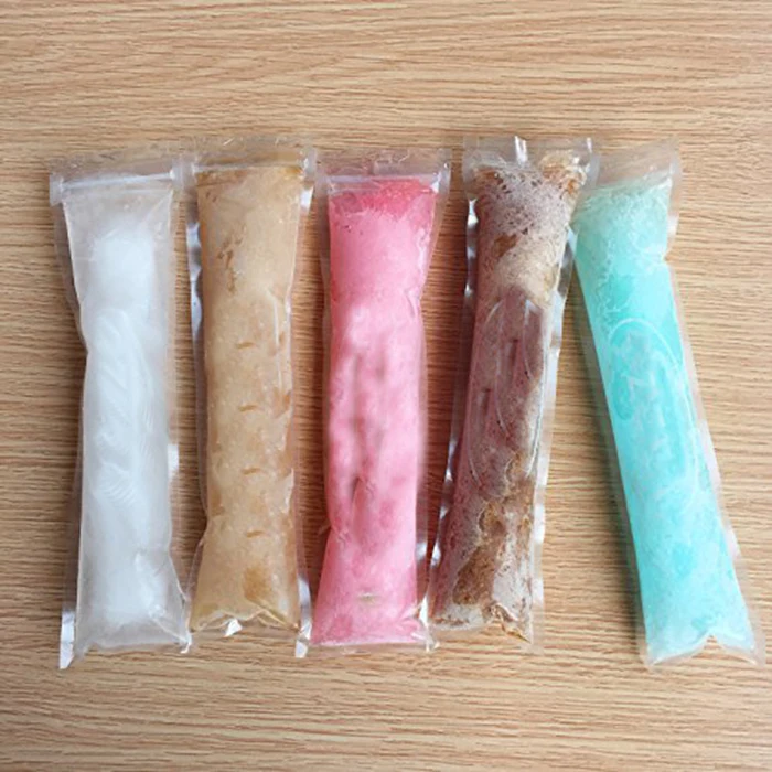 DIY Disposable Ice Popsicle Molds Plastic Packaging Bags With Zip Seals For Yogurt Sticks, Juice & Fruit Smoothi