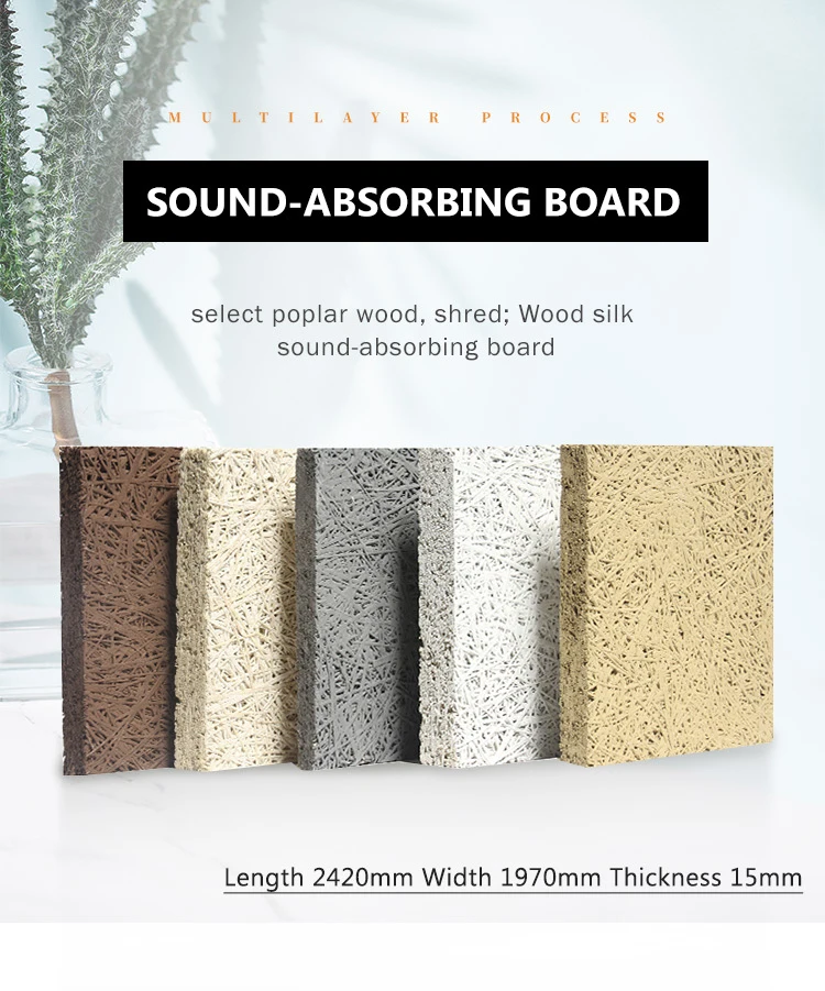 Lower Factory Price Reasonable price wood wool acoustic fibre wall panel  Other Soundproofing Materials