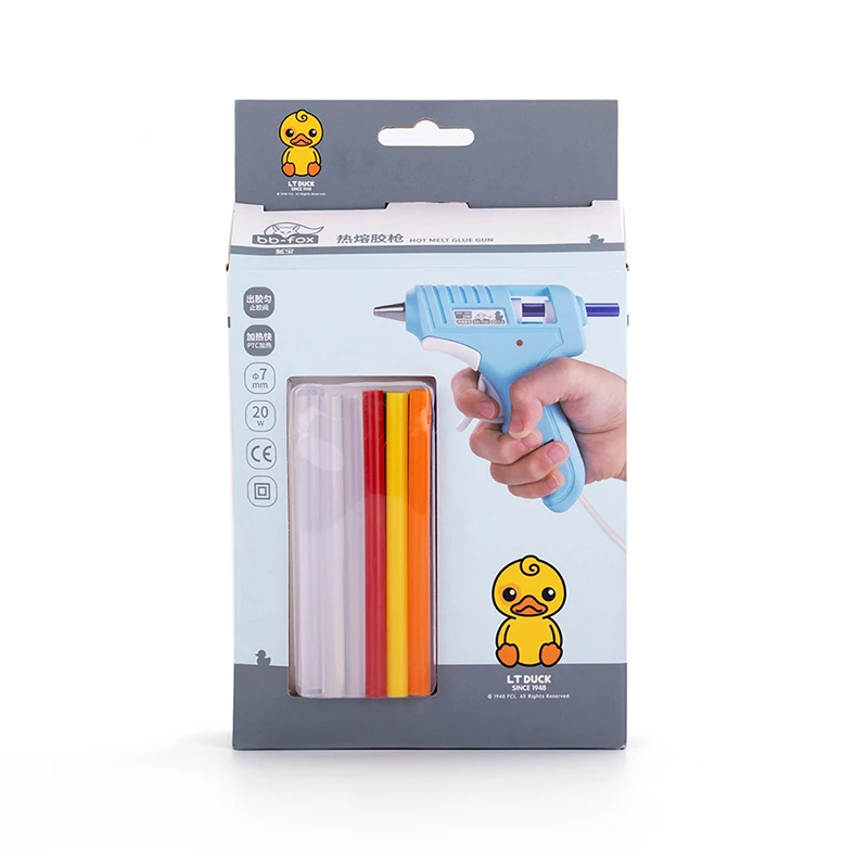 Hot Melt Glue Gun Electric 20w With Glue Sticks Hot Cordless Guns Glue for Packaging, DIY, Arts & Craft, Repairing