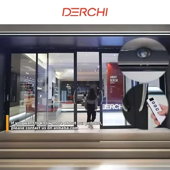 DERCHI NFRC commercial fixed sidelite 150kg automatic sliding door operator electric automatic sliding sensor door opener device