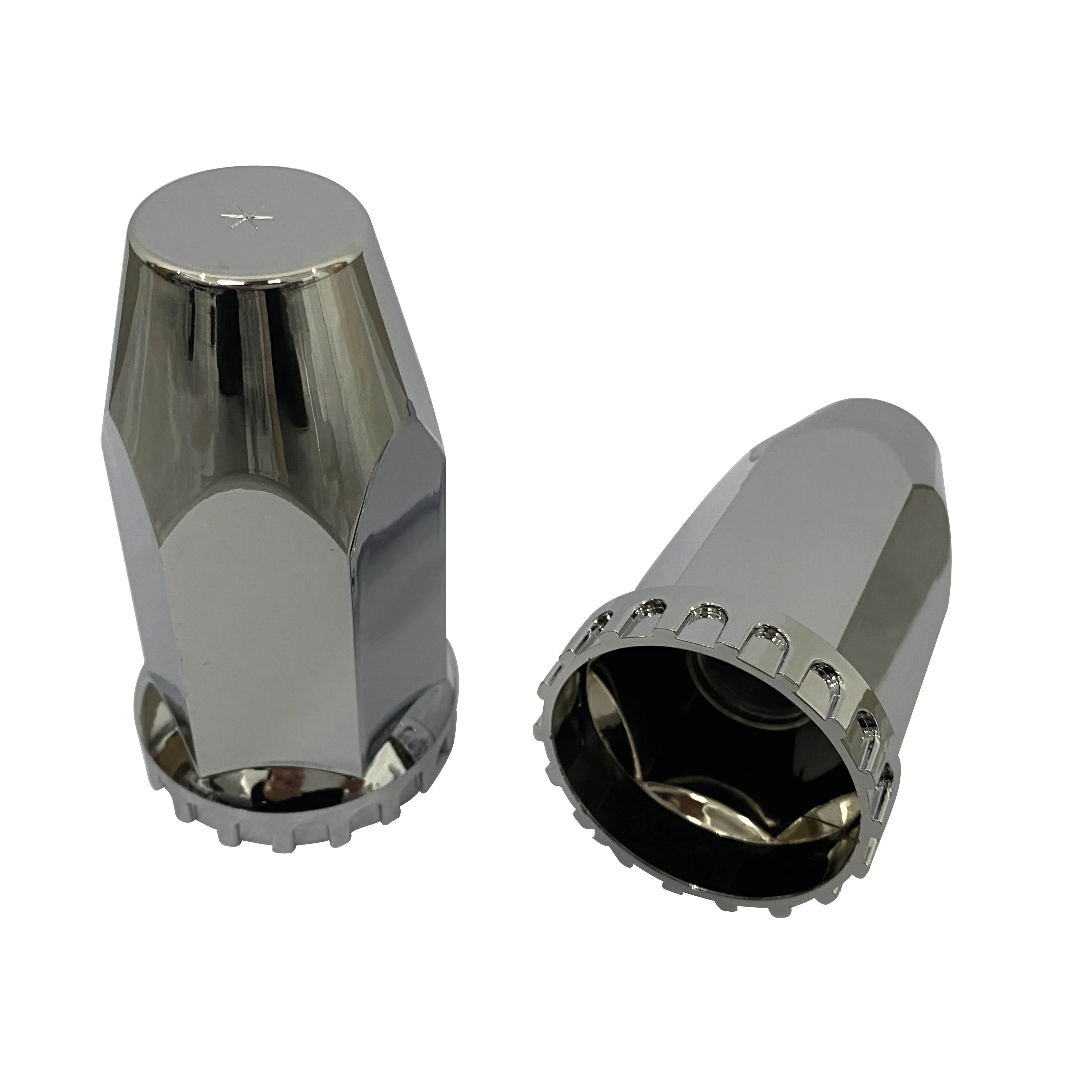 Height 100mm hex 33mm chrome plastic abs wheel nut covers for america semi truck