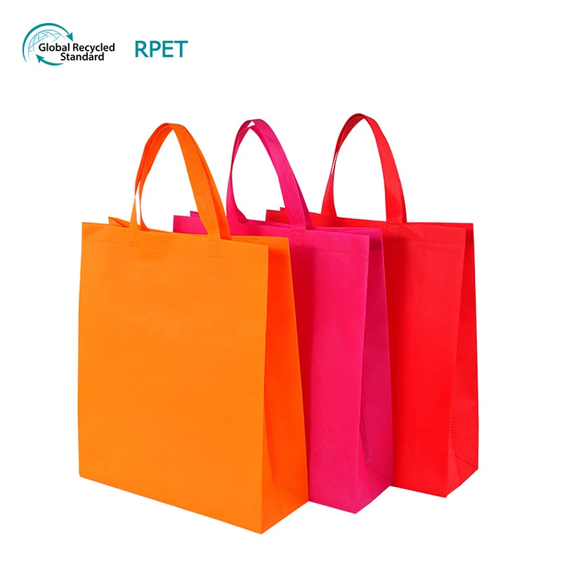 Custom Non-Woven Shopping Bag Eco-Friendly Waterproof Heavy-Duty PC Medium Custom Logo Letter Printing Screen Handled Packing