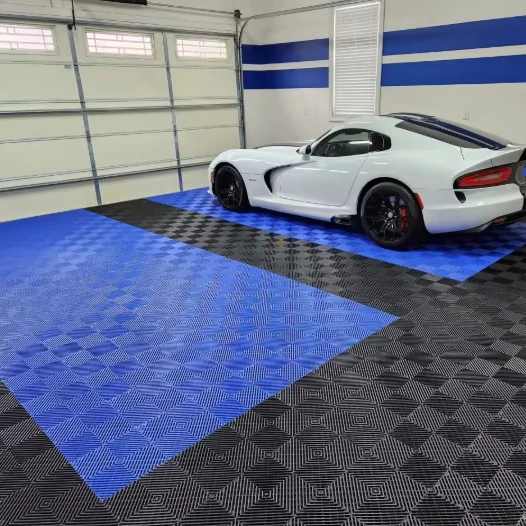18mm Thick Car Wash Room Grille Beauty 4S PVC Film Decoration Splicing Garage Floor Tiles 400*400mm Car Mat Interior Decor