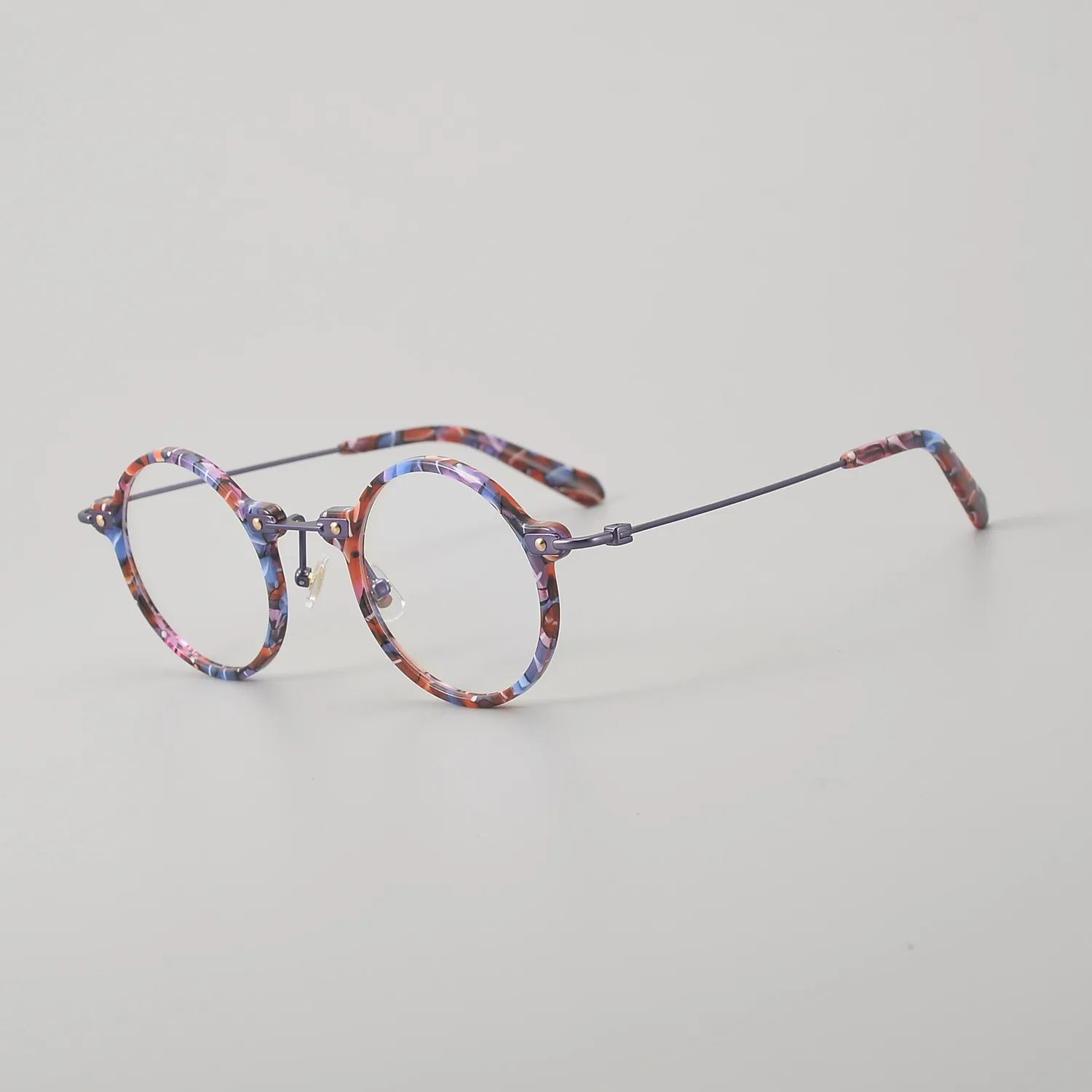 Ретро овальная оправа мужские титановые очки женские с защитой от синего цвета для чтения могут быть настроены логотипом