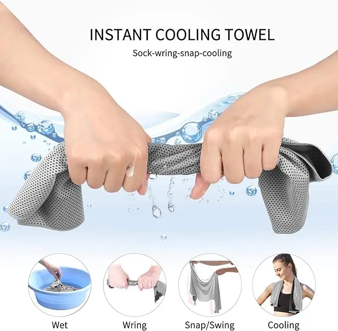 Wholesale Super Magic Microfiber Sports Instant Cool Towel Ice Neck Cooling Sport Towel Custom Logo