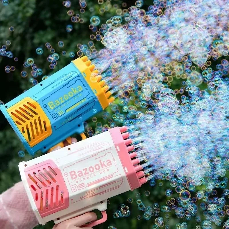 69 Hole Bubble Machine Electric Soap Bubble Maker Outdoor Party Funny Toys For Kids Gifts