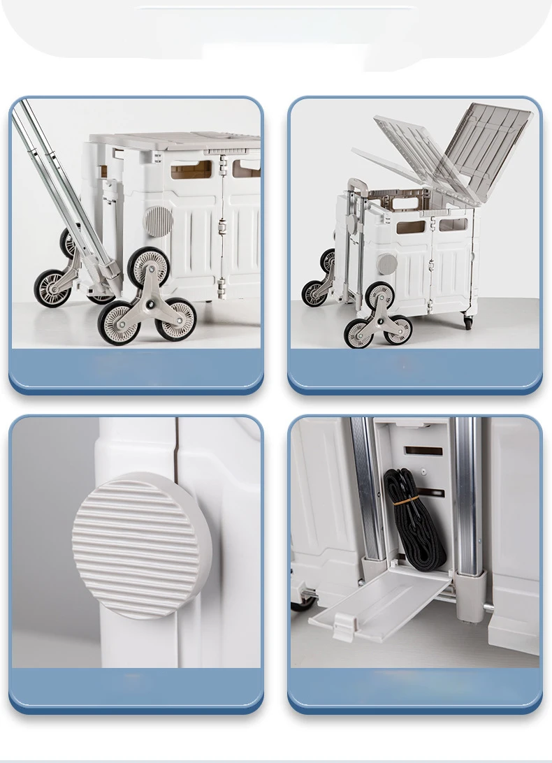 Пластиковые складные тележки для покупок с телескопической ручкой, складная тележка для покупок для дома