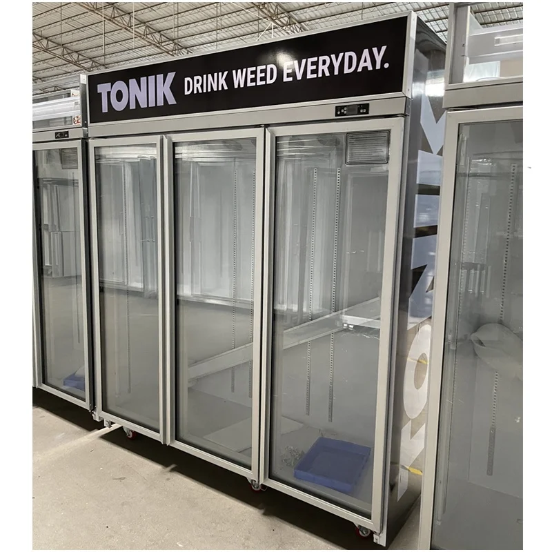 Commercial supermarket refrigeration equipment pepsi vertical 3 glass door display refrigerator