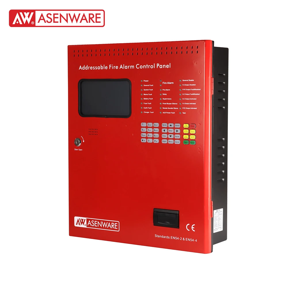 Manufacture LCD Screen GSM Wireless Addressable Fire Alarm System Control Panel