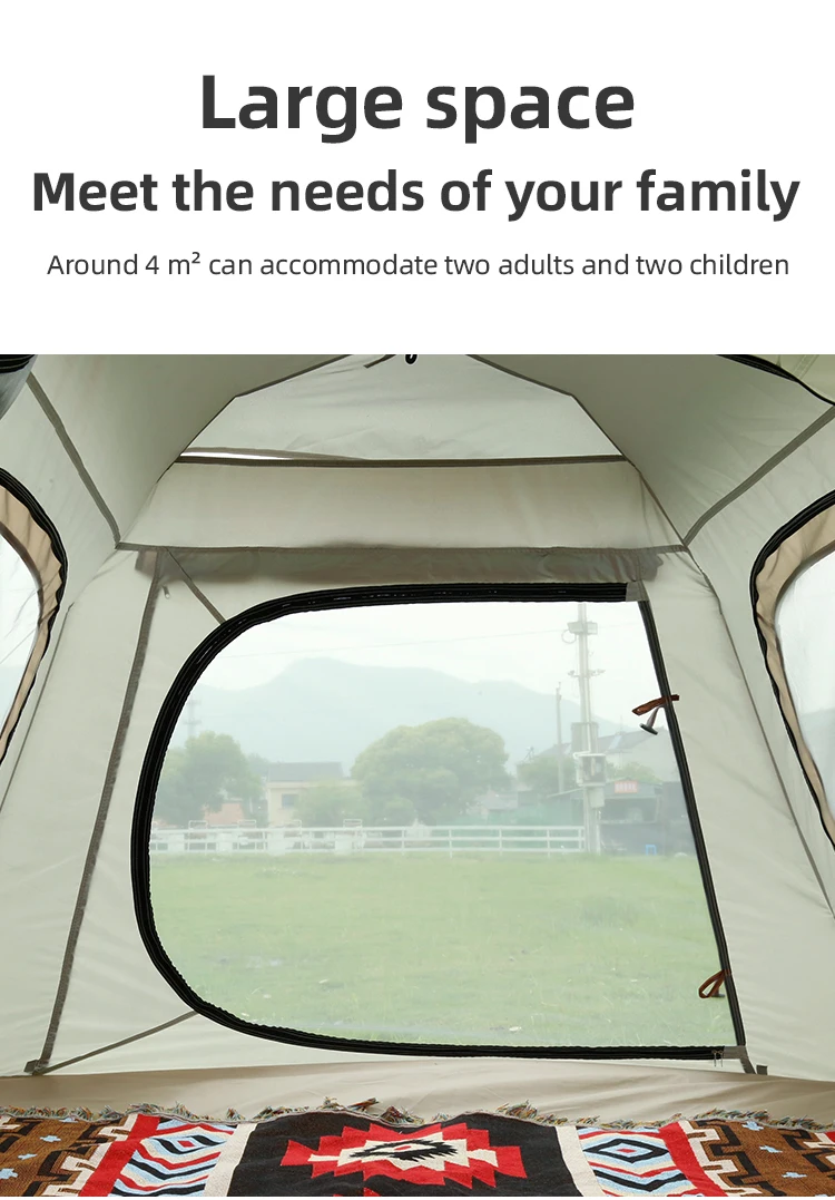 Alocs Custom Waterproof Hiking Outdoor Large Tent Foldable barraca de Camping Equipment Automatic Family Tent