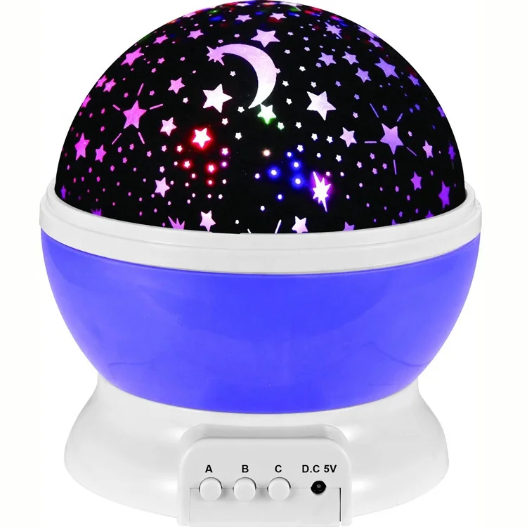 
Wholesales Night Light Projector Creative Rootating Moon Star Led Projector Night Light for kids 