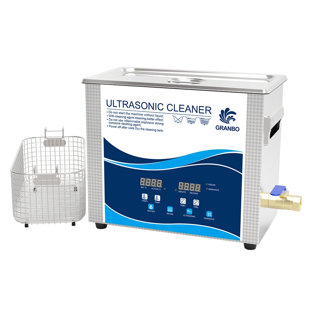 6.5L Intelligent Time Heater Control Professional with Basket Jewelry Ultrasonic Cleaner PCB Circuit Board with Degas Semiwave