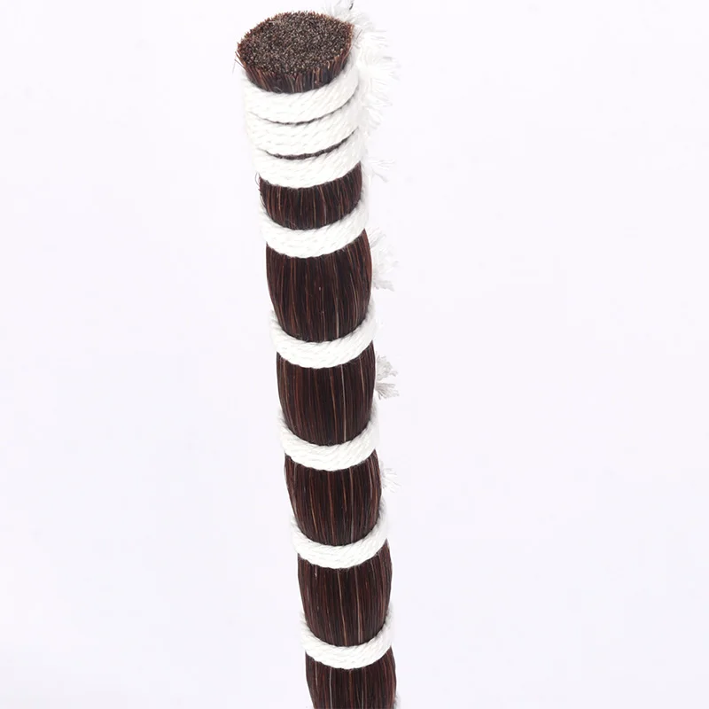 110CM Blunt cut bottom horsetail hair ( double drawn Tail hair ) 36Inch Black horse tail hairs for sale