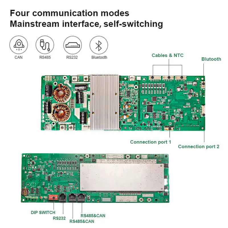 Smart 4 Cell Bms 4S 12V Lifepo4 Solar Energy Storage 16S 48V Volt Lithium Battery Management System Industrial Bms