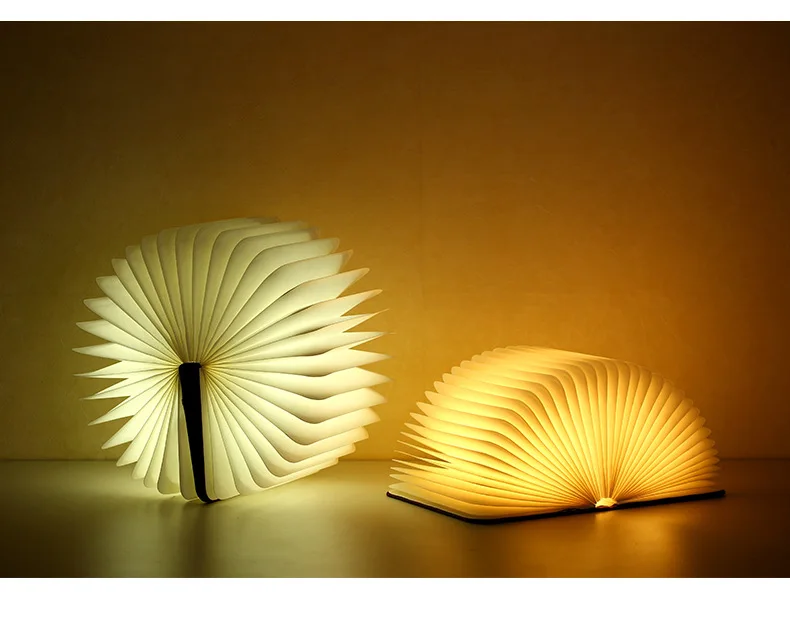 Wholesale 3/5 Colors Foldable Led Book Lamp Cute Night Light USB Rechargeable Book Reading Light Book Lights
